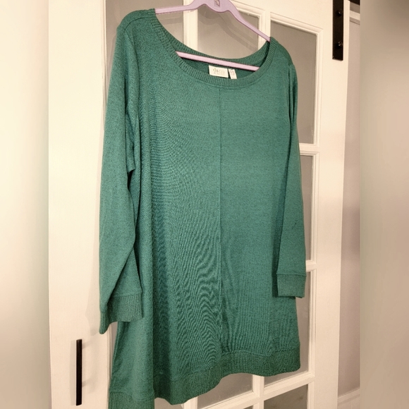 D & Co. Active Stretchy Comfy Oversized Knit Blouse Size 2XP NWOT - Picture 3 of 6